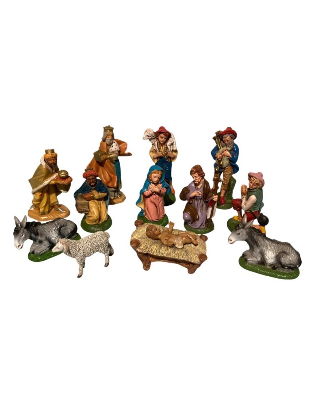 Vintage Christmas 13 PC Lot Of Fontanini And Giovanni Nativity Figurines